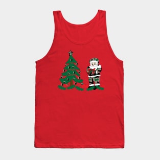 Christmas, Holiday design, camouflage, Santa Claus Tank Top